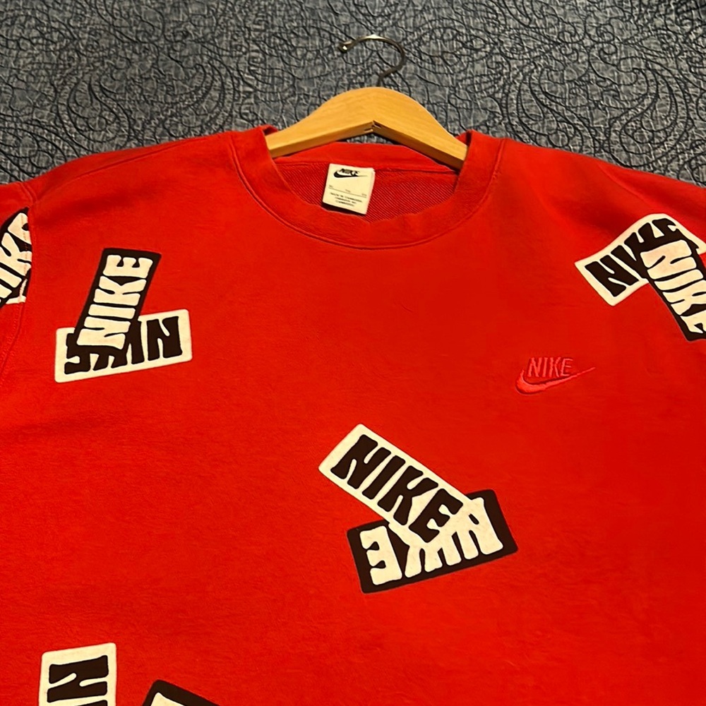 Nike sweatshirt, size xl red black and white in color